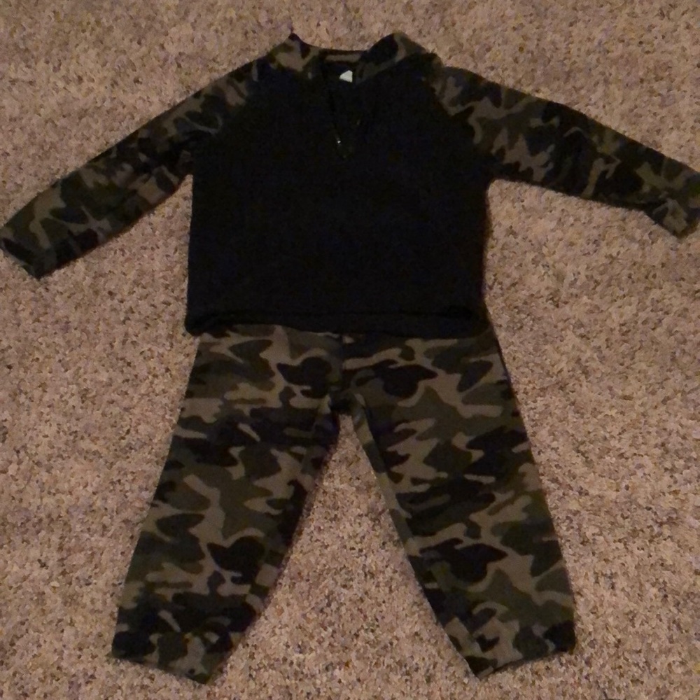 Fleece camo 2 piece set